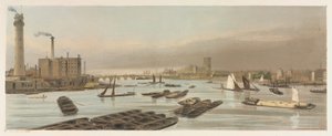 Lontoo sellaisena kuin se on: Westminster, Waterloo Bridgeltä, 1842. tekijältä Thomas Shotter Boys