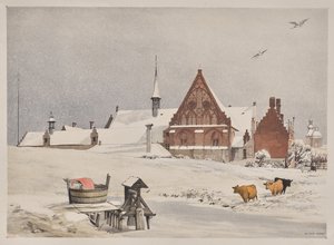 Kuvankaunis arkkitehtuuri Pariisissa, Gentissä, Antwerpenissä, Rouenissa: Byloke, Gent, Belgia tekijältä Thomas Shotter Boys