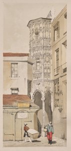 Kuvankaunis arkkitehtuuri Pariisissa, Gentissä, Antwerpenissä, Rouenissa: Hotel de la Tremouille, Rue des Bourbonnois, Pariisi tekijältä Thomas Shotter Boys