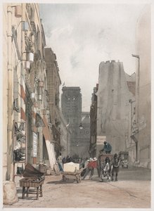 Kuvankaunis arkkitehtuuri Pariisissa, Gentissä, Antwerpenissä, Rouenissa: Notre Dame, Pariisi, 1839. tekijältä Thomas Shotter Boys