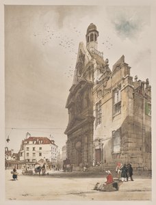 Kuvankaunis arkkitehtuuri Pariisissa, Gentissä, Antwerpenissä, Rouenissa: St. Etienne du Mont, Pariisi tekijältä Thomas Shotter Boys