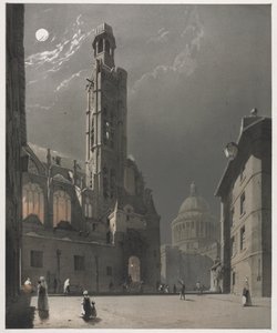 Kuvankaunis arkkitehtuuri Pariisissa, Gentissä, Antwerpenissä, Rouenissa: St. Etienne du Mont ja Pantheon, Pariisi tekijältä Thomas Shotter Boys