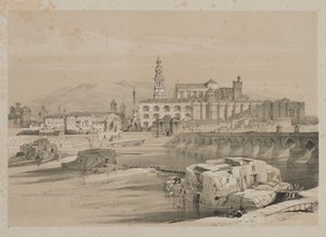 Kuvankauniita luonnoksia Espanjassa: Roomalaisen sillan jäänteet Guadalquiverissa, Cordova tekijältä Thomas Shotter Boys