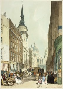 Pyhän Paavalin kirkko Ludgate Hilliltä, levy 24 teoksesta Original Views of London as It Is (Alkuperäisiä näkymiä Lontoosta sellaisena kuin se on) tekijältä Thomas Shotter Boys