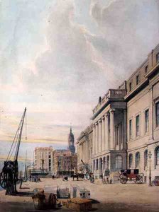 The Custom House, teoksesta "London As It Is", kaiverrettu ja taiteilijan kustantama. tekijältä Thomas Shotter Boys