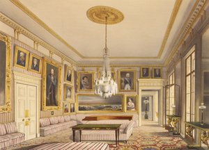 The Striped Drawing Room, Apsley House, 1853 (tulostus) tekijältä Thomas Shotter Boys