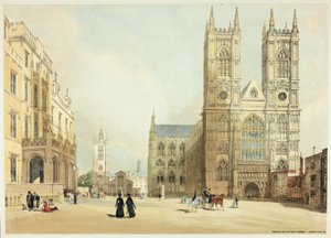 Westminster Abbey, Hospital and Company, seitsemäs levy alkuperäisestä Lontoon näkymistä sellaisena kuin se on tekijältä Thomas Shotter Boys