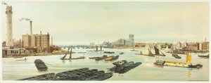 Westminster, Waterloo Bridgeltä, levy yhdeksäntoista kohteesta Original Views of London sellaisena kuin se on tekijältä Thomas Shotter Boys