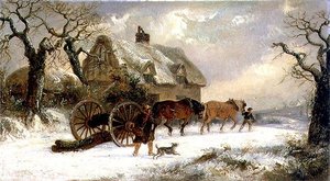 Carting Timber - talvi (öljy paneelissa)