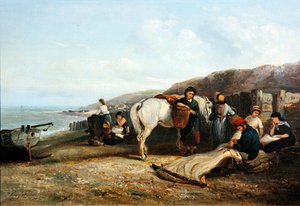 Verkkojen korjaaminen (öljy kankaalle) tekijältä Thomas Smythe