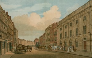 Itä-Intian yhtiön käytössä ollut talo, Leadenhall Street, Lontoo, sellaisena kuin se on korjattu vuonna 1726.