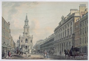 Strand Somerset Housen ja St. Mary le Strandin kanssa, 1781 (akvatinta)