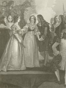 Kaarle II vastaanottaa Orleanin herttuattaren Doverissa tekijältä Thomas Stothard