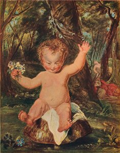 Puck, Stoddartin vesiväripiirroksesta Reynoldsin mukaan, 1789, 1903 tekijältä Thomas Stothard