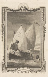 Robinson Crusoe, Novelists Magazine, pub. 1781 tekijältä Thomas Stothard
