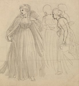 Study for Illustration - Prinsessa avustajiensa kanssa tekijältä Thomas Stothard