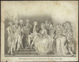 Englannin kuninkaallinen perhe vuonna 1787 tekijältä Thomas Stothard