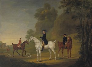 Lord Bulkeley ja hänen Harriers, hänen metsästäjä John Wells ja Whipper-In R. Jennings tekijältä Thomas Stringer