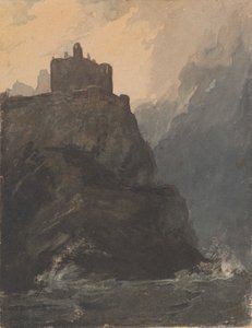 Castle on Cliff, myrskyinen meri ja haaksirikko Cliffin juurella tekijältä Thomas Sully