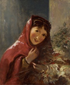 Lady Carrying Holly Branches, 1850 tekijältä Thomas Sully