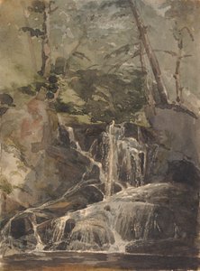 Pieni vesiputous metsässä tekijältä Thomas Sully