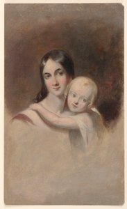 Tutkimus "Rouva James Robbin ja hänen kolmen lapsensa muotokuva", Ogden Museum of Southern Art, New Orleans, LA tekijältä Thomas Sully