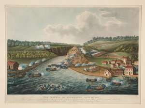 Queenstownin taistelu, 13. lokakuuta 1813, julkaistu J. Jenkins Martial Achievementsille tekijältä Thomas Sutherland