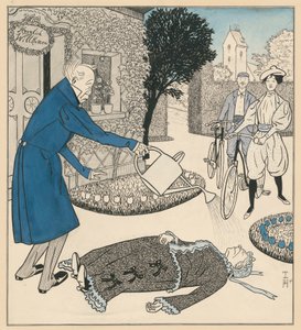 Nykyaikainen nainen eli vierailu vastanaineiden luona tekijältä Thomas Theodor Heine
