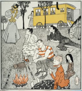 Jälleennäkeminen. / Voi Puzzi, minun täytyy löytää sinut tällaisena! tekijältä Thomas Theodor Heine