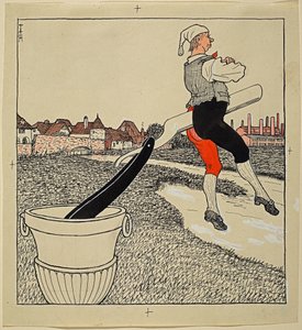 Siisti avioero, Simplicissimus XXV/9 tekijältä Thomas Theodor Heine