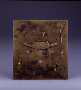 Yksityiskohta pienoiskoossa lyötävästä kellosta, nro. 222, n. 1695 tekijältä Thomas Tompion