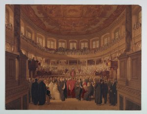 Piirros, Encaenia Sheldoniassa, 1814 tekijältä Thomas Unwins