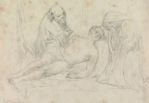 The Death of - asetti William Etty R.A. tekijältä Thomas Uwins