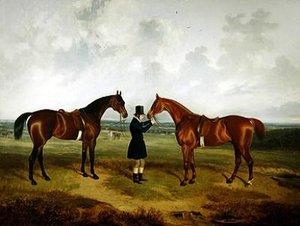 Ennen metsästystä (öljy kankaalle) tekijältä Thomas W. Bretland