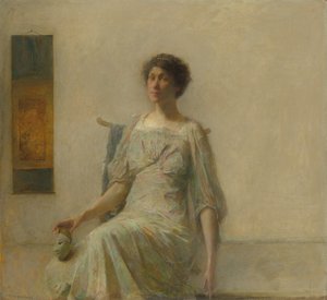 Naamioinen nainen, 1911. tekijältä Thomas Wilmer Dewing