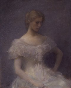 Nuori tyttö istuu, 1896.
