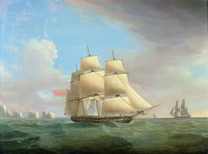 H.M. Fregatti Galatea, 38 Guns off the Needles, Isle Of Wight