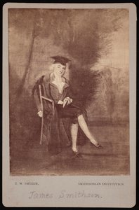 Muotokuva James Smithsonista 1765-1829, 1786 valokuvattu 1870-luvulla.
