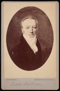 James Smithsonin muotokuva 1765-1829, 1816 valokuvattu 1870-luvulla.