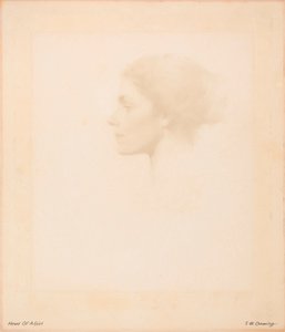 Tytön pää tekijältä Thomas Wilmer Dewing