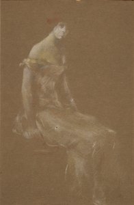 Vaaleanpunaisen naisen muotokuva #3 tekijältä Thomas Wilmer Dewing