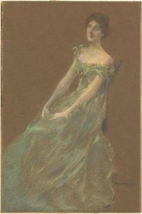 Vihreä mekko tekijältä Thomas Wilmer Dewing