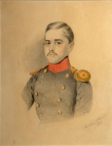 Muotokuva Rehbinder-suvun upseerista Nikolai Rehbinder, 1845