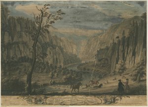 Dovedale – Kahdeksan tulevaa kohdetta: kaiverrus, nd [?1743] tekijältä Thomas of Derby Smith