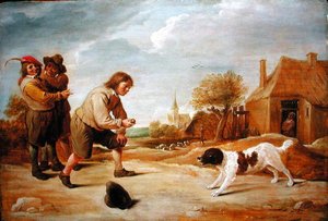 A Game of Catch (öljy paneelille) tekijältä Thomas van Apshoven