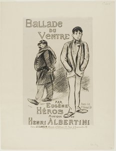 Ballade du Ventre tekijältä Théophile Alexandre Pierre Steinlen