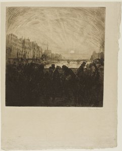 Laskevan auringon vaikutus tekijältä Théophile Alexandre Pierre Steinlen