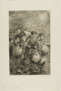 Evakuoidut tekijältä Théophile Alexandre Pierre Steinlen