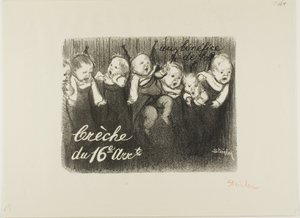 16. arrondissementin lastentarhan hyväksi. tekijältä Théophile Alexandre Pierre Steinlen