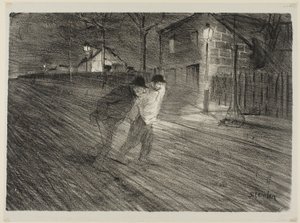 Rue Caulincourt tekijältä Théophile Alexandre Pierre Steinlen